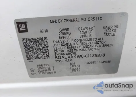 2019 Buick Enclave Awd Essence из США, поврежденный, VIN 5GAEVAKW0KJ135878